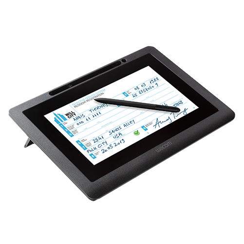 A picture of a Wacom DTU-1031AX signature pad