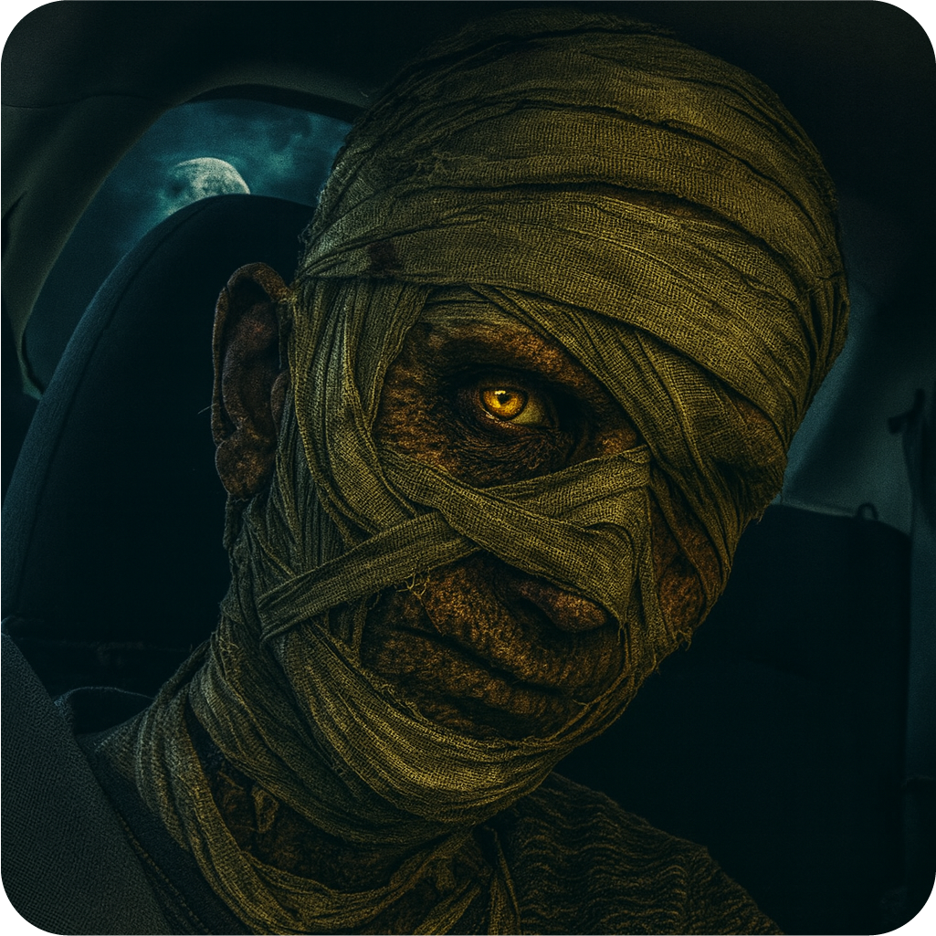 Digital mashup portrait of a man with robotic features