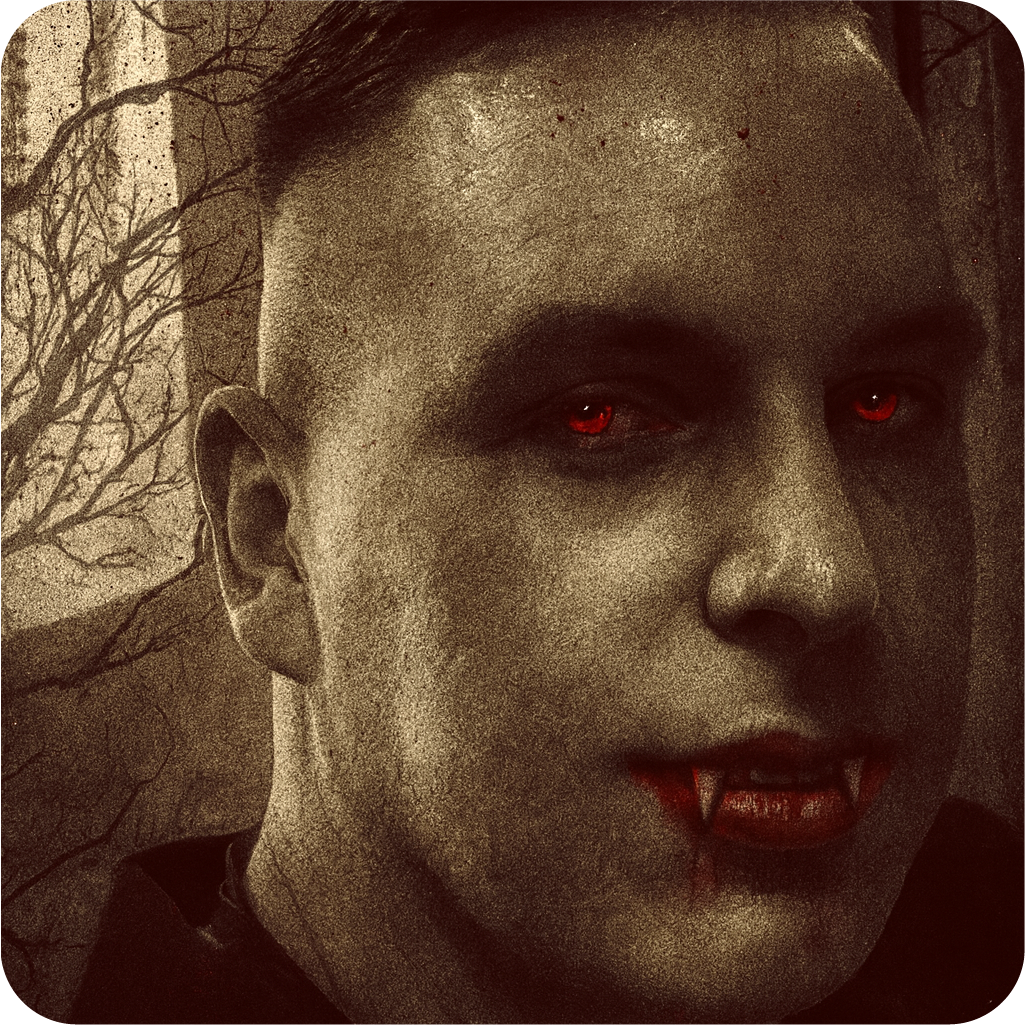 Digital mashup portrait of a man with robotic features