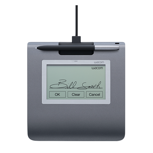 A picture of a Wacom STU-430 signature pad