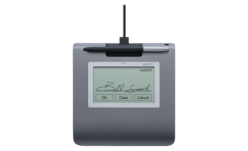 A picture of a Wacom STU-430 signature pad
