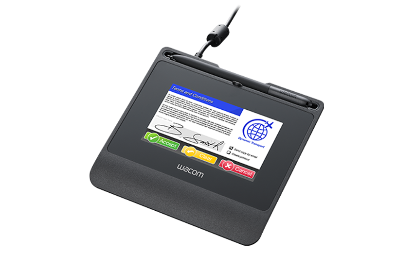 A picture of a Wacom STU-540 signature pad